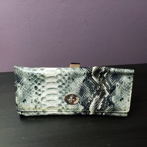 Snakeskin Print Clutch